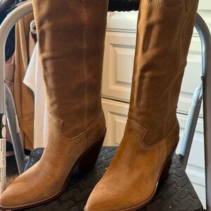 Nine West Camel suede knee boots